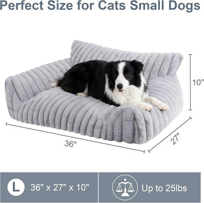 Cute Dog Cat Couch for Medium Large Dogs, Fluffy Pet Sofa Dog Couch Bed - Image 5
