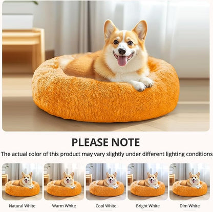 JOLLYVOGUE Calming Dog Bed Medium Size Dog, Anti-Anxiety Donut Medium Pet Bed - Image 8
