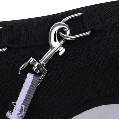 Cat Harness and Leash for Walking Escape Proof Breathable Mesh Fabric, Solid - Image 8