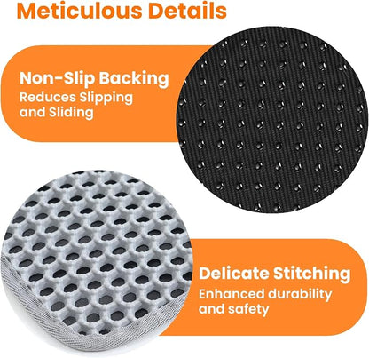 Small Cat Litter Mat, 20x14’’ Double Layer Honeycomb Cat Litter Box Mat - Image 8