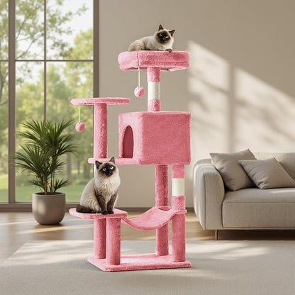 Sweetcrispy 44 Inch Cat Tree Tower, Cat Climbing Tower by Sweetcrispy