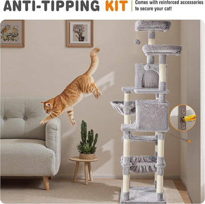 Sweetcrispy 71 inch Cat Tree Tower, Large Multi Level Cat Climbing Tower - Image 6