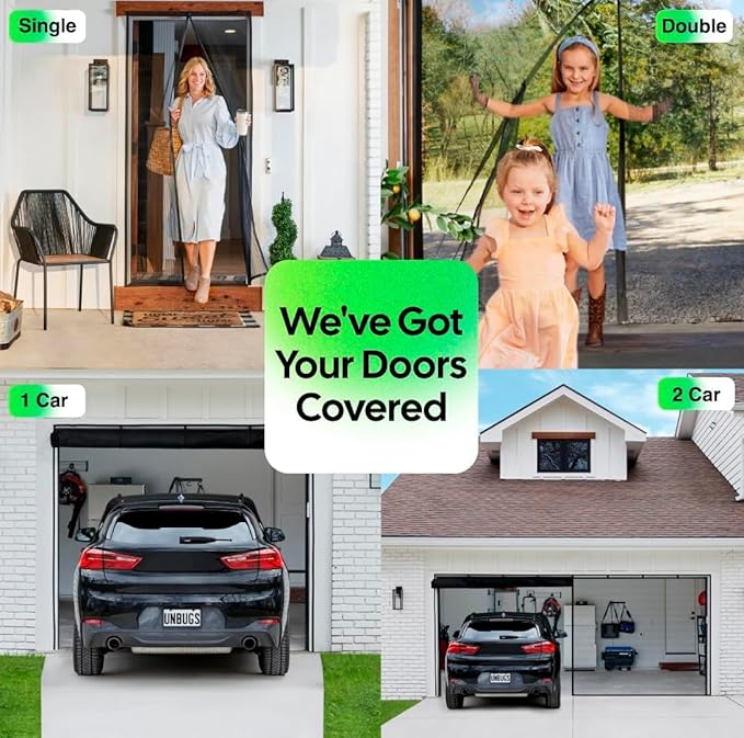 UnBugs Garage Screen Doors for 2 Car Garage - Image 4