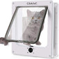 CEESC Extra Large Cat Door, Rotary 4 Way Locking Cat Door by CEESC