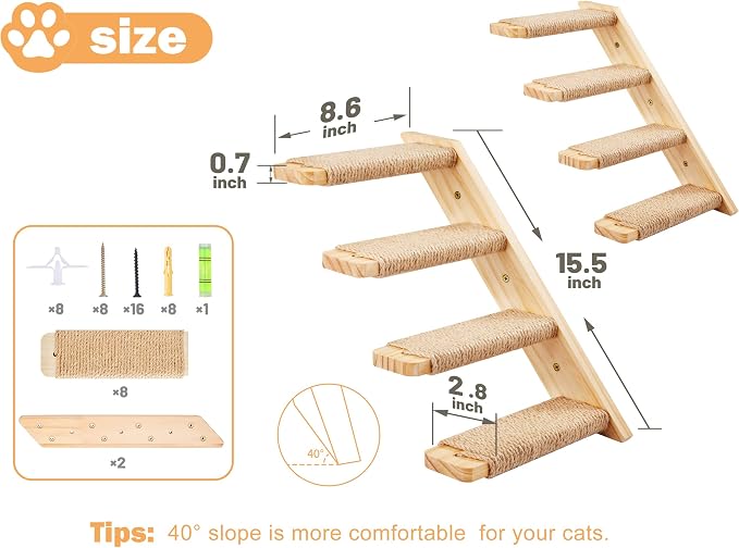 Wall Mounted 2 Pack Cat Shelf - Image 7