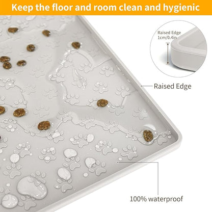 Ptlom Dog Food Mat Anti-Slip Bowl Mats - Image 5