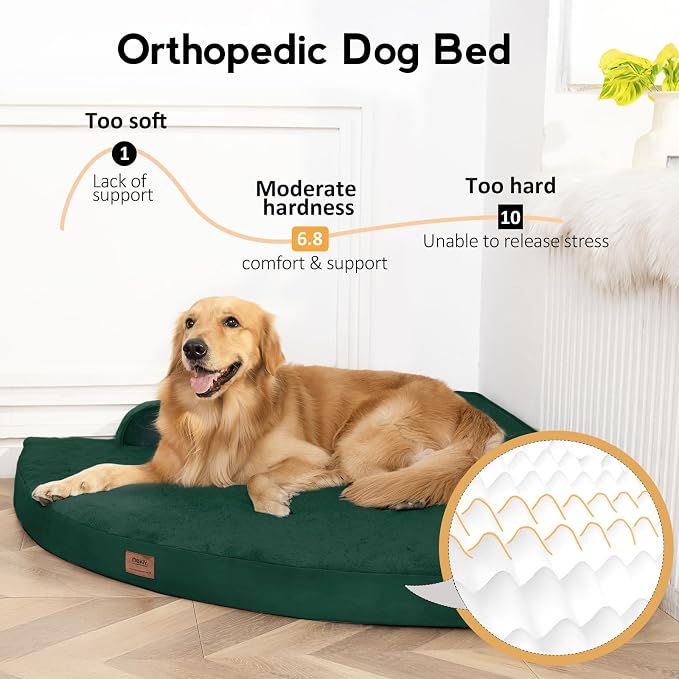 Large Dog Bed - XL Orthopedic Egg-Crate Memory Foam Dog Beds - Image 2
