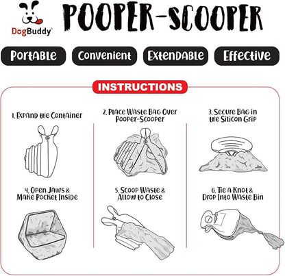 DogBuddy Pooper Scooper, Portable Dog Pooper Scooper, Poop Scooper - Image 6