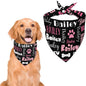 Personalized Dog Bandanas Custom Neckwear Name Button Anti-loosening Dog Scarf by Unknown