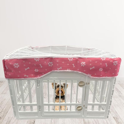 PJYuCien Dog Playpen Mesh Top Cover, Fits 36 Inch 4 Panels Regular Square - Image 8