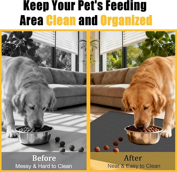 51.2"x25.6" Largest Dog Food Mat, XXXXL Silicone Dog and Cat Mat - Image 3