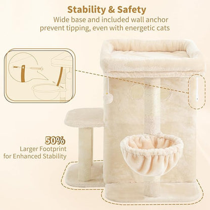 Heybly Cat Tree, 25.6-inch Cat Tower - Image 6