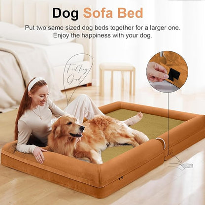 Large Dog Bed Orthopedic Washable: Beds Bolster XL Bed Medium Large Dogs Egg - Image 3