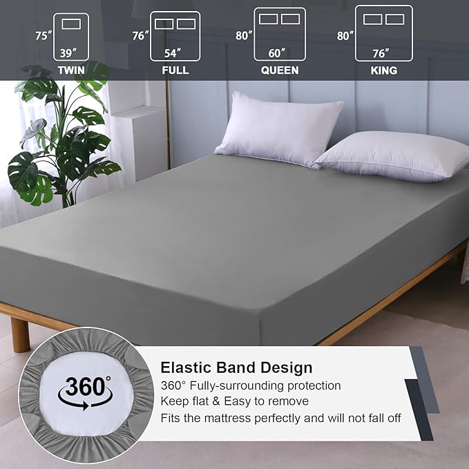 Twin Mattress Protector Waterproof, Fitted Sheet Style Breathable Mattress Cover - Image 5