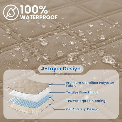 Waterproof Couch Covers for Pets, Waterproof Dog Bed Cover, Anti-Slip Soft Dog - Image 2