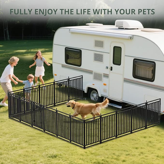 Dog Fence Outdoor for Yard Indoor Dog Playpen 40" Height 40 Panels Portable Dog - Image 6