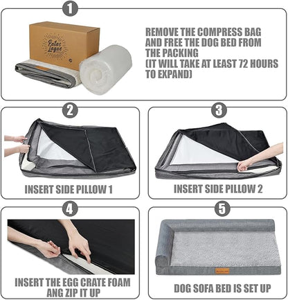 Patas Lague Orthopedic XL Dog Bed Large Sized Dog 42''X28'', Waterproof L - Image 6