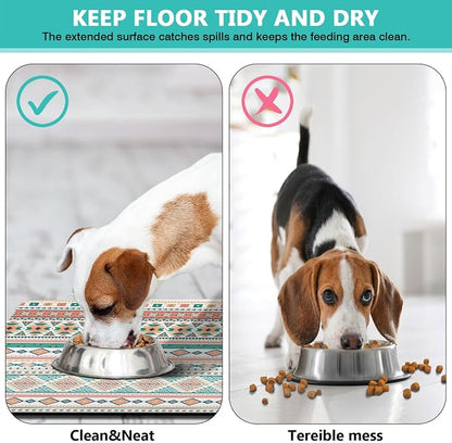 Pet Feeding Mat for Floors Waterproof Dog Mat for Food and Water Absorbent - Image 5