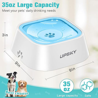 UPSKY No-Slip Slow Drinking Bowl - 35oz No Spill Pet Water Dispenser - Image 3