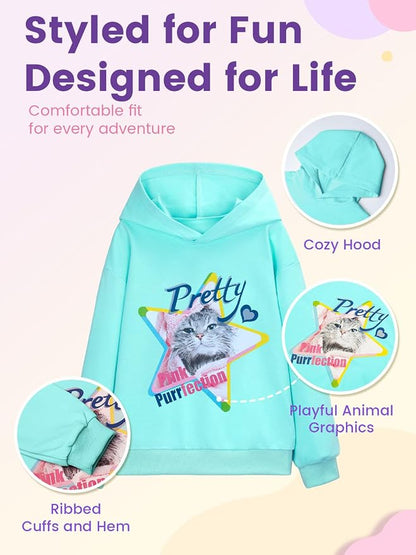 WELAKEN Sweatshirts for Girls Toddler & Kids II Little Girl's Pullover Tops - Image 4