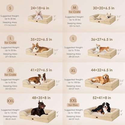 EHEYCIGA Orthopedic Dog Beds for Extra Large Dogs, Waterproof Memory Foam XXL - Image 2