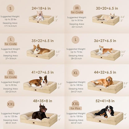 EHEYCIGA Orthopedic Dog Beds for Large Dogs, Waterproof Memory Foam Large Dog - Image 2