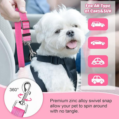 BWOGUE Pet Dog Cat Seat Belts, Car Headrest Restraint Adjustable Safety Leads - Image 5