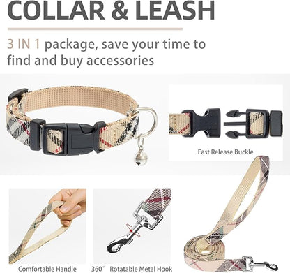 PUPTECK Adjustable Pet Harness Collar &Leash Set Step in - Image 4