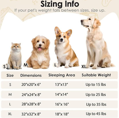 28in Large Dog Bed, Medium Size Dog and Cats, Calming Donut Bed - Image 2