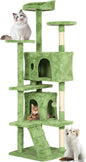 FDW | 70" Cat Tree Tower | Green | Multi-Level Indoor Activity Center by FDW
