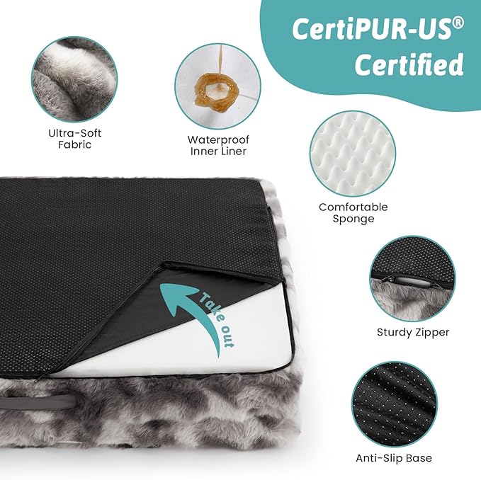 Faux Fur Orthopedic Dog Bed, Dog Bed - Image 5
