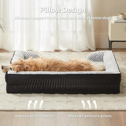 Orthopedic Dog Bed for Large Dogs, Egg Crate Foam Bed for Large Dogs, Equipped - Image 3