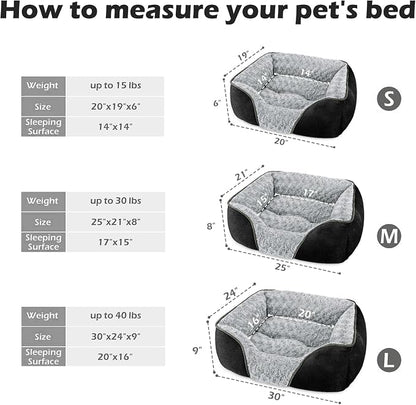 INVENHO Large Dog Bed Rectangle Washable Orthopedic Soft Calming Sleeping - Image 3