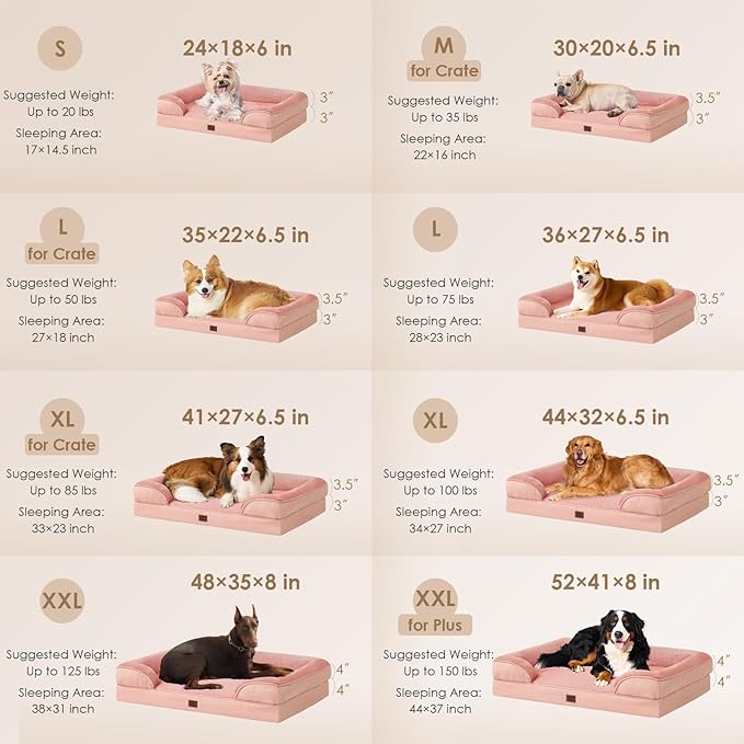 EHEYCIGA Orthopedic Dog Bed for Small Dogs, Waterproof Memory Foam Small Dog - Image 2