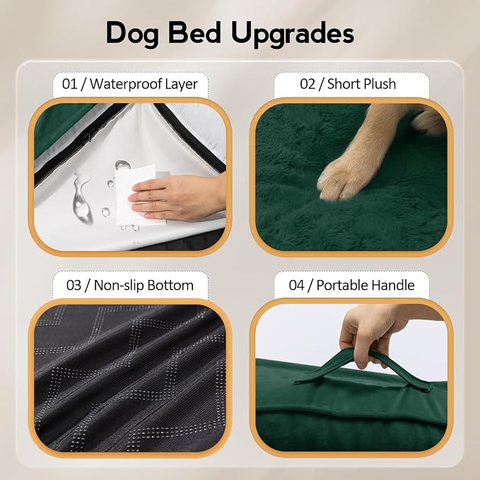 Large Orthopedic Dog Bed with Sides Big Dog Beds with Removable Washable Cover - Image 5