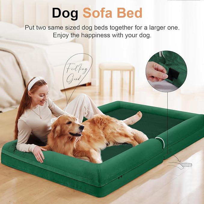 Large Dog Bed Orthopedic Washable: Jumbo Dog Bed Bolster Extra Large Dogs Egg - Image 3