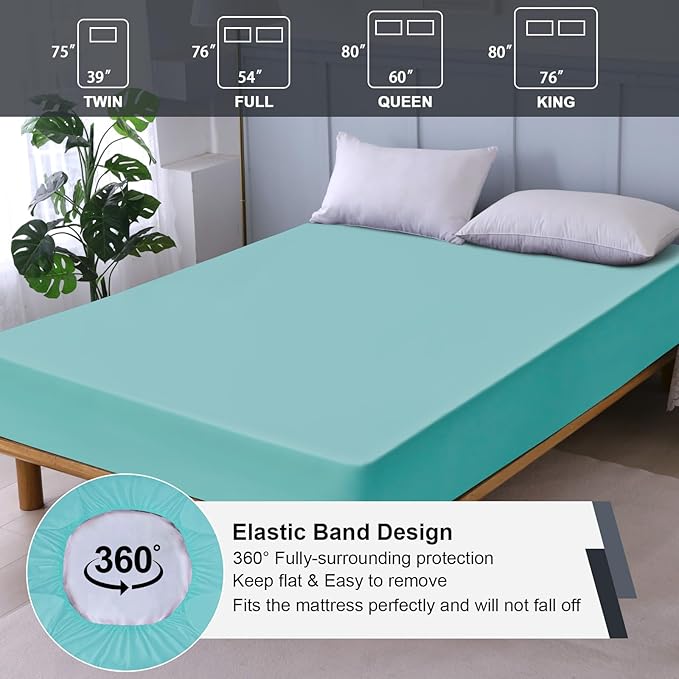 Twin Mattress Protector Waterproof, Fitted Sheet Style Breathable Mattress Cover - Image 5