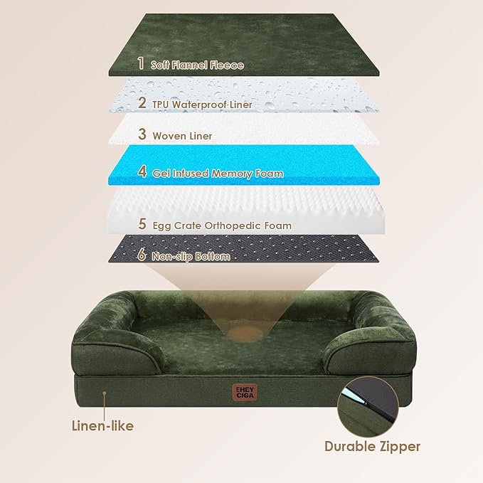EHEYCIGA Orthopedic Dog Bed for Small Dogs, Waterproof Memory Foam Small Dog - Image 5