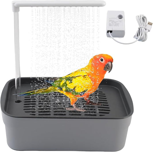 Automatic Parakeet Bath, Parrot Shower Fountain by MUYG