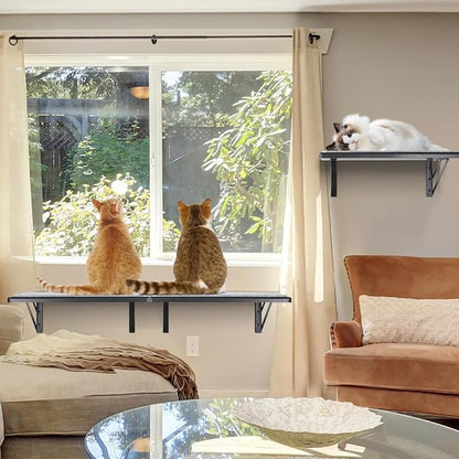 Cat Wall Shelves Set of 4, Purrfect Cat Furniture Set - Image 6