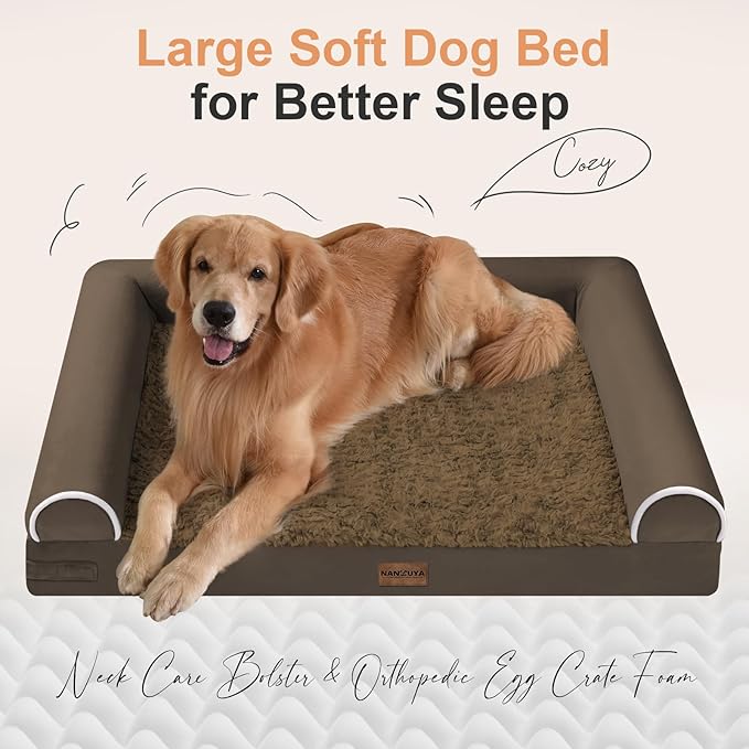 Large Dog Bed Orthopedic Washable: Beds Bolster XL Bed Medium Large Dogs Egg - Image 2