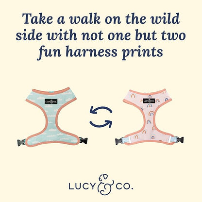 Lucy & Co. in The Clouds, Cute Reversible Dog Harness Walking Halter - Image 3