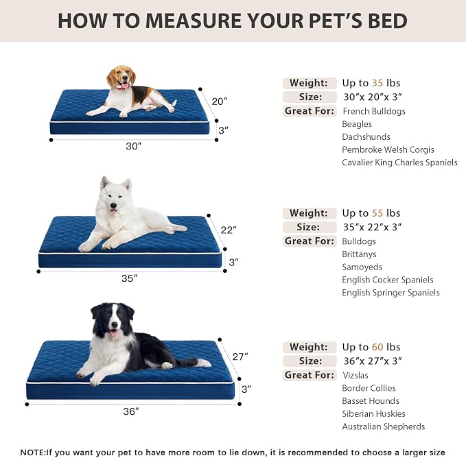 WNPETHOME Orthopedic Dog Bed Medium Size Dog, Waterproof Medium Dogs Bed - Image 5
