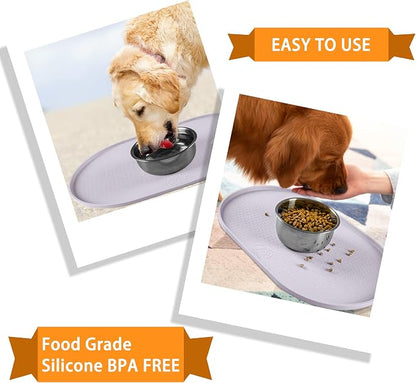 100% Waterproof 1.0" Raised Edge BPA Free Silicone Dog Food Mat, Pet Cat - Image 7