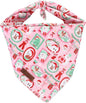 Christmas Dog Bandana–Adorable Happy Snowman Triangle Scarf by UPURARAPUP