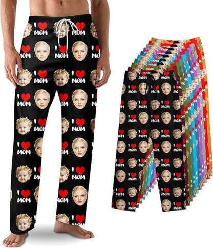 Custom Pajama Pants with Face customized PJ Pants Christmas Valentine gifts by Unknown