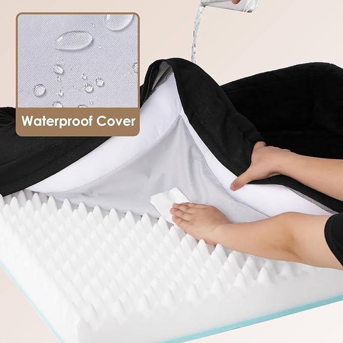 EHEYCIGA Orthopedic Dog Bed for Medium Dog, Waterproof Liner & Washable - Image 4