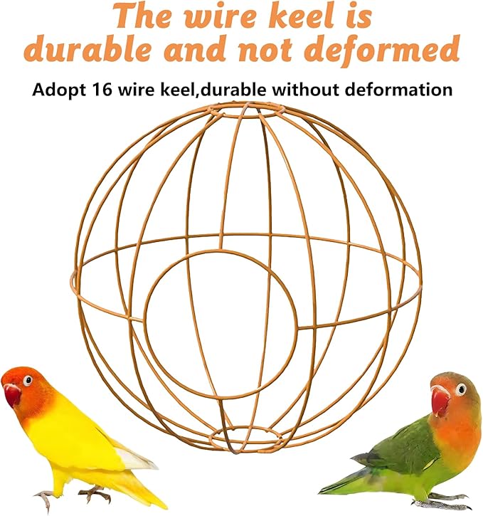 BNOSDM Rattan Bird Nest Parrot Nesting House Parakeet Hanging Swing Soft - Image 4