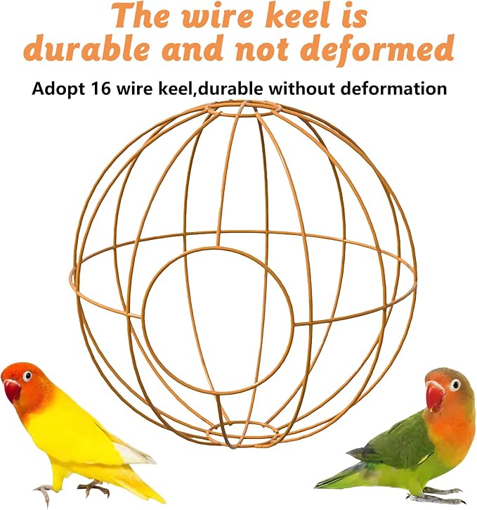 BNOSDM Rattan Bird Nest Parrot Nesting House Parakeet Hanging Swing Soft - Image 3