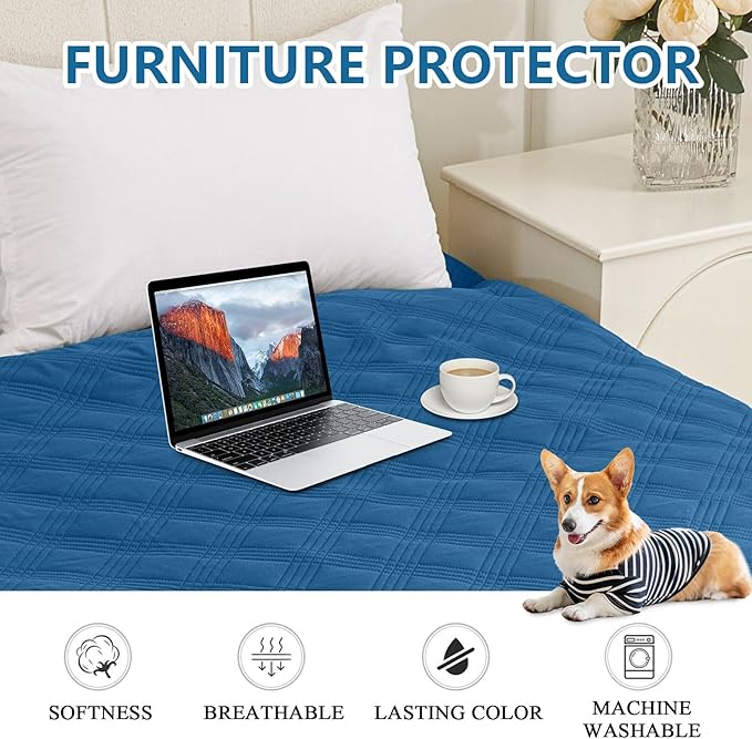 hyha Waterproof Dog Blanket, Reversible Pet Bed Blanket, Soft Sofa Couch Cover - Image 8
